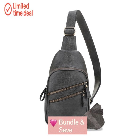 Unisex Multi-Pocket Concealed Carry Sling Bag Crossbody Backpack